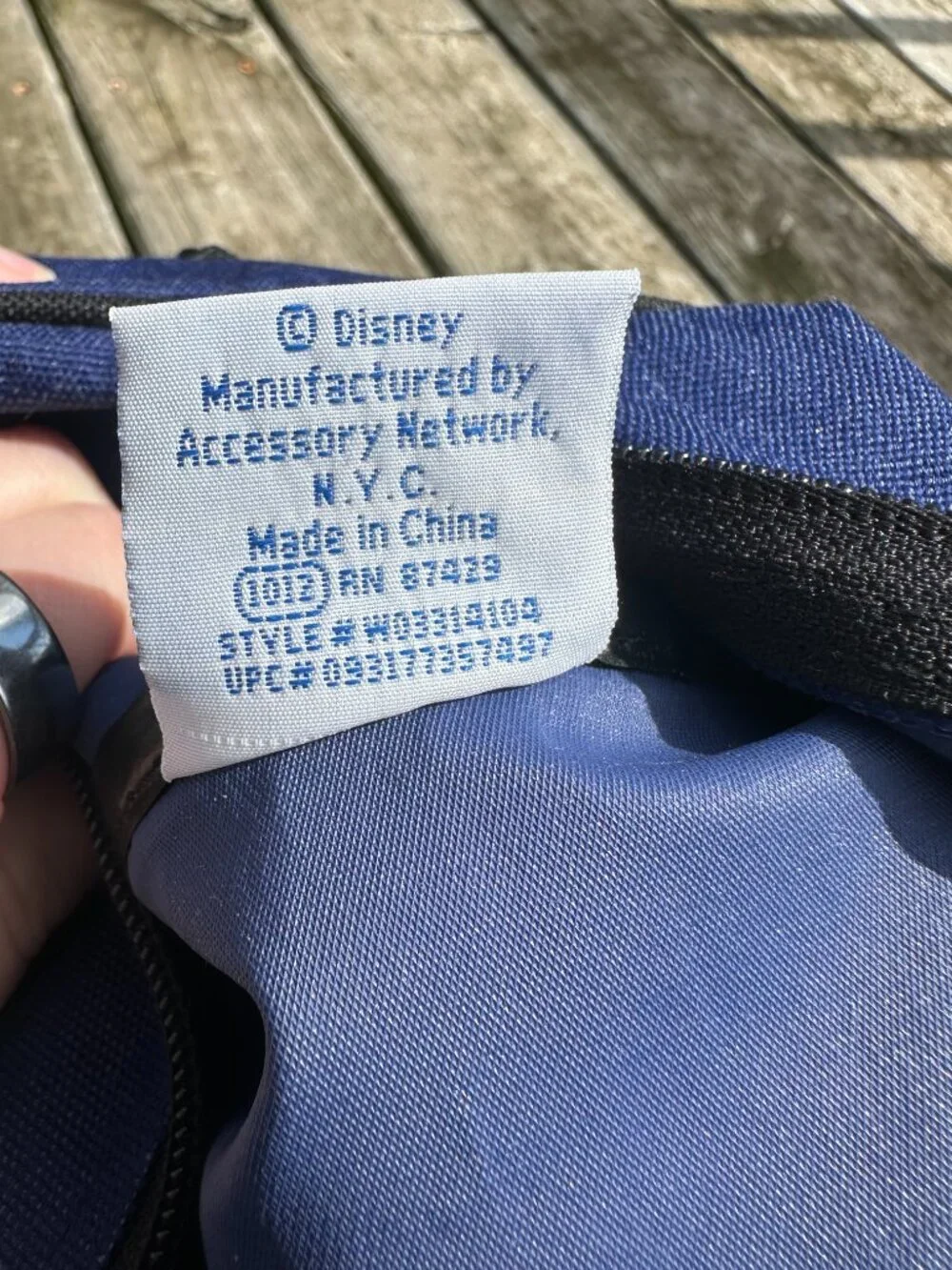 Vintage Winnie the Pooh Duffle Bag 90's Blue Pockets Tote 90's